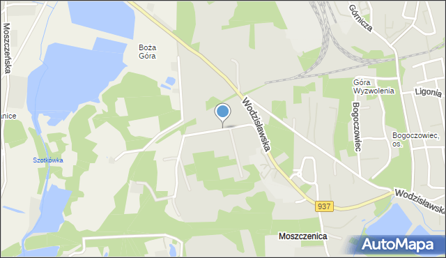 Jastrzębie-Zdrój, Boża Góra Lewa, mapa Jastrzębie-Zdrój