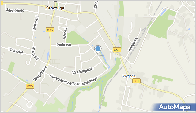 Kańczuga powiat przeworski, Bohaterów Westerplatte, mapa Kańczuga powiat przeworski