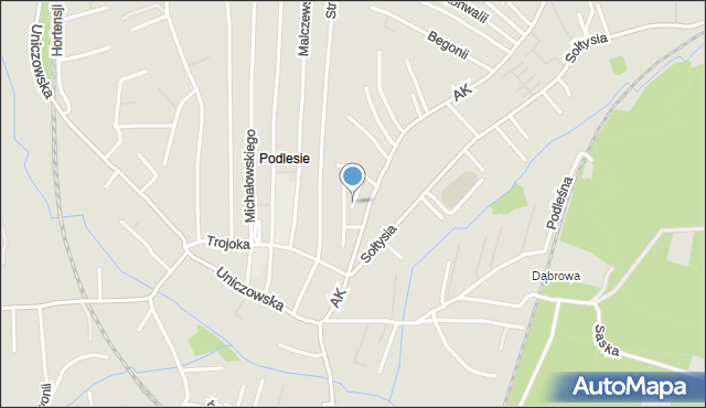 Katowice, Bora-Komorowskiego Tadeusza, gen., mapa Katowic