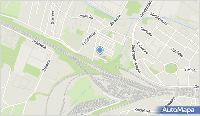 Katowice, Bogusławskiego Wojciecha, mapa Katowic