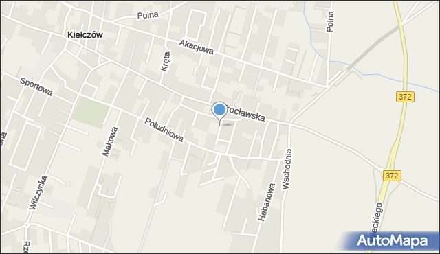Kiełczów, Boczna, mapa Kiełczów