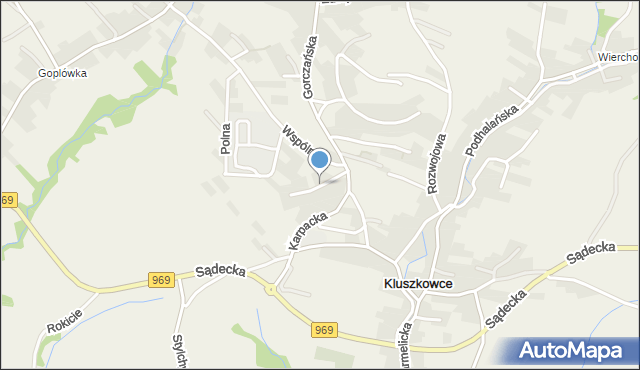 Kluszkowce, Borek, mapa Kluszkowce