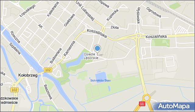 Kołobrzeg, Bogusława X, mapa Kołobrzegu