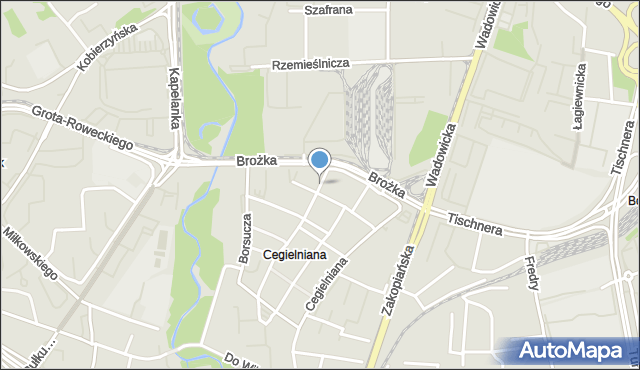 Kraków, Bogdanowicza Karola, mapa Krakowa