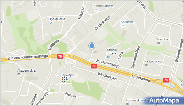 Kraków, Bogusza Józefa, mapa Krakowa