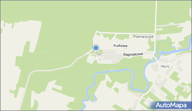 Kuby-Młyny, Borowikowa, mapa Kuby-Młyny