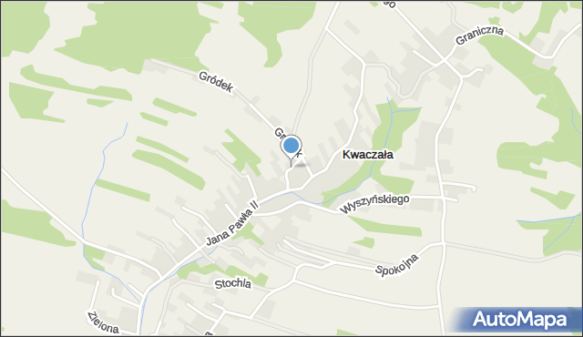 Kwaczała, Boczna, mapa Kwaczała