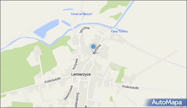 Lemierzyce, Boczna, mapa Lemierzyce