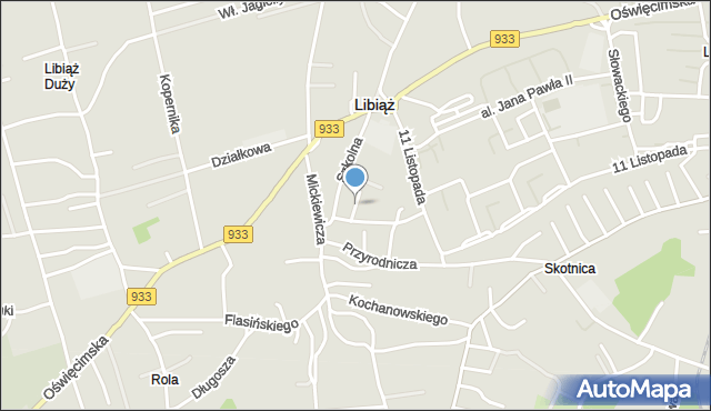 Libiąż, Boczna, mapa Libiąż