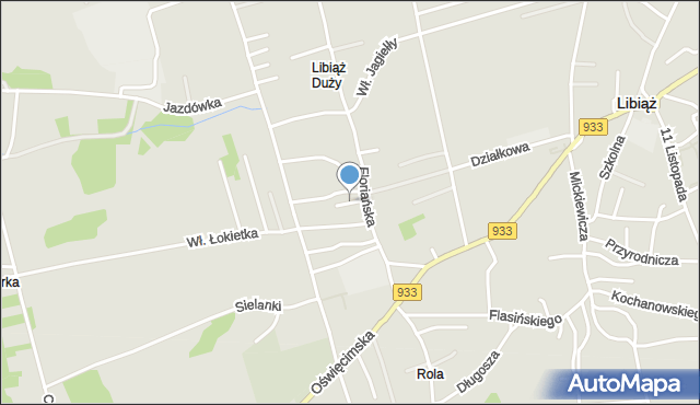 Libiąż, Bolesława Śmiałego, mapa Libiąż