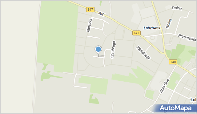 Łobez, Borków, mapa Łobez