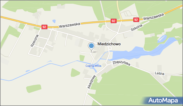 Miedzichowo, Boczna, mapa Miedzichowo