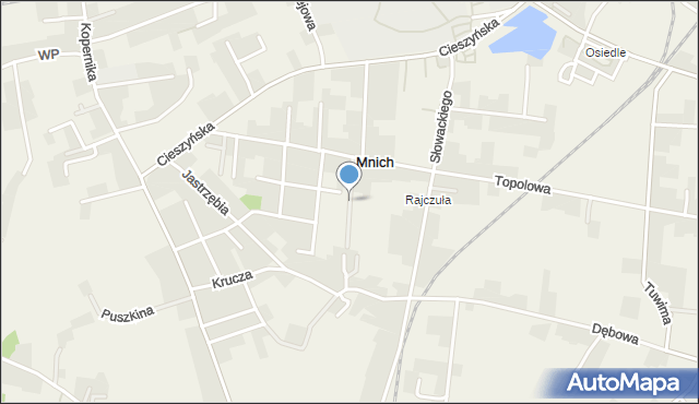 Mnich, Bociania, mapa Mnich