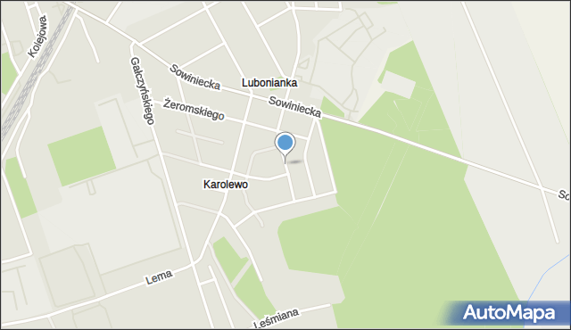 Mosina powiat poznański, Boya-Żeleńskiego Tadeusza, mapa Mosina powiat poznański