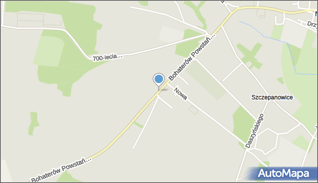 Niemodlin, Bohaterów Powstań Śląskich, mapa Niemodlin