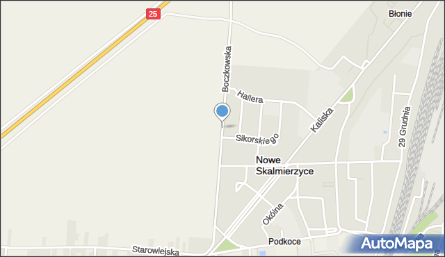 Nowe Skalmierzyce, Boczkowska, mapa Nowe Skalmierzyce
