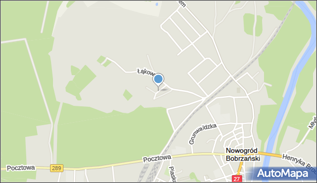 Nowogród Bobrzański, Borówkowa, mapa Nowogród Bobrzański