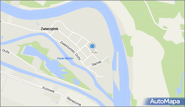 Oława, Borsucza, mapa Oława