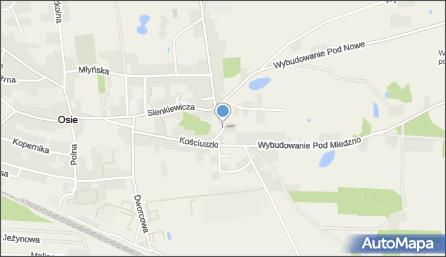 Osie, Boczna, mapa Osie