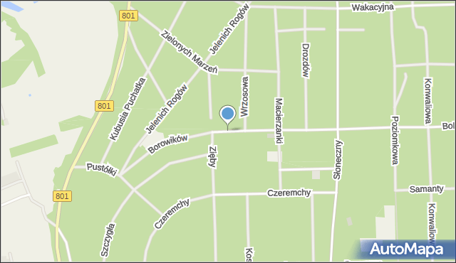 Osiedle Wilga, Borowików, mapa Osiedle Wilga