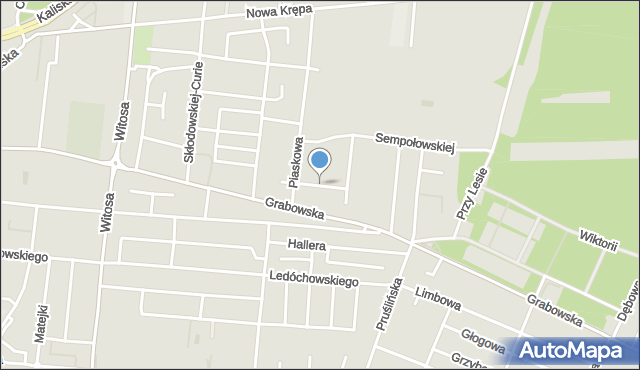 Ostrów Wielkopolski, Boznańskiej Olgi, mapa Ostrów Wielkopolski