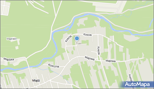 Otwock, Bociania, mapa Otwock