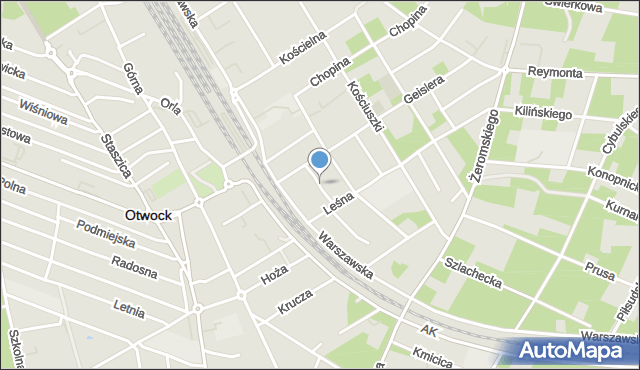 Otwock, Boczna, mapa Otwock