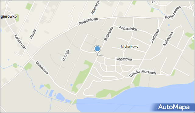 Poznań, Bojerowa, mapa Poznania