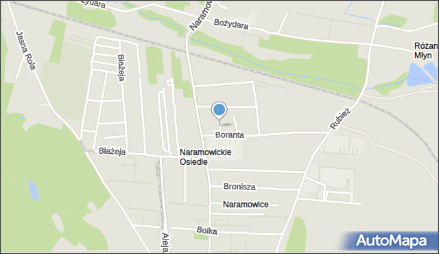 Poznań, Bogusława, mapa Poznania
