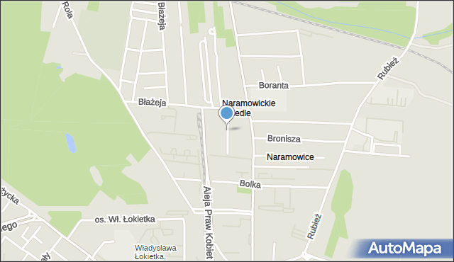 Poznań, Bogusza, mapa Poznania