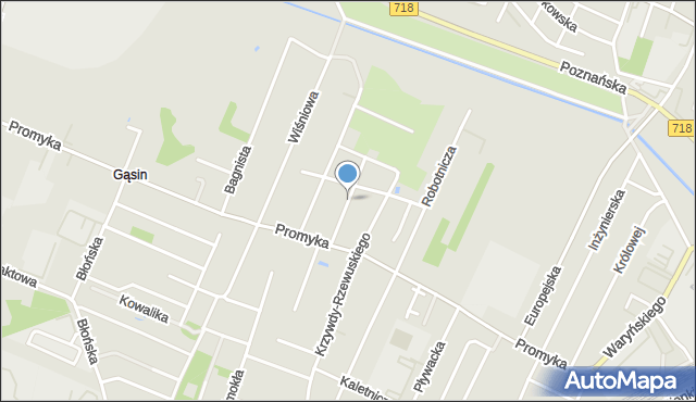 Pruszków, Bogumiły, mapa Pruszków