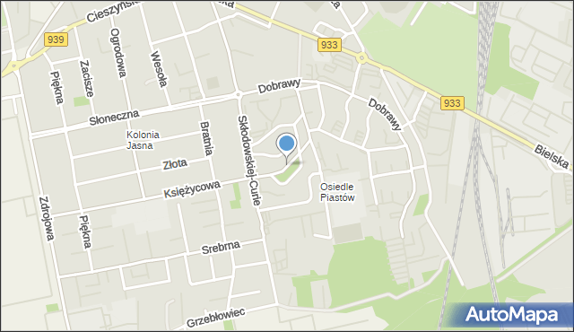 Pszczyna, Bolesława Krzywoustego, mapa Pszczyny