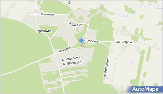 Radzymin powiat wołomiński, Borówkowa, mapa Radzymin powiat wołomiński