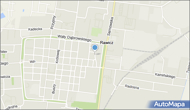 Rawicz, Bobrowskiego Stefana, mapa Rawicz