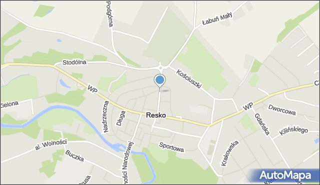 Resko, Bohaterów Warszawy, mapa Resko