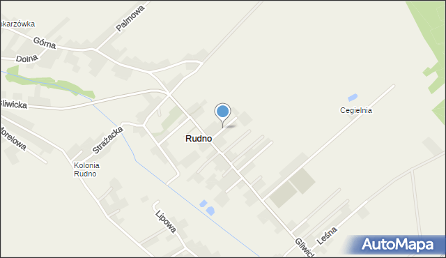 Rudno gmina Rudziniec, Boczna, mapa Rudno gmina Rudziniec