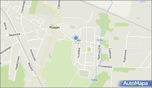 Rzepin, Boczna, mapa Rzepin