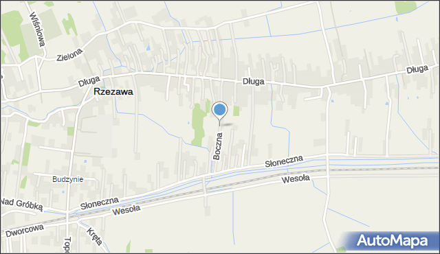 Rzezawa, Boczna, mapa Rzezawa