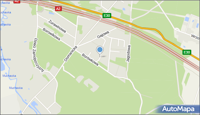 Siedlce, Borówkowa, mapa Siedlce