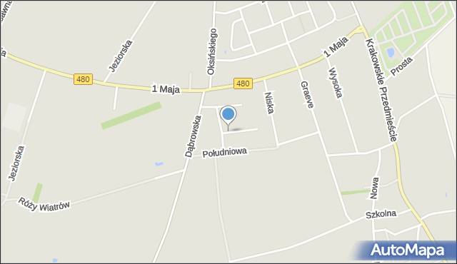 Sieradz, Boczna, mapa Sieradz