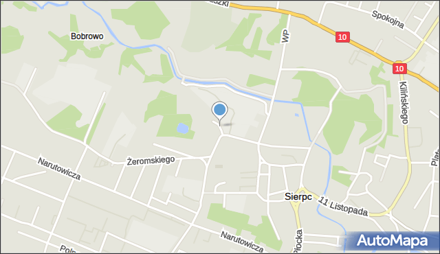 Sierpc, Bobrowa, mapa Sierpc