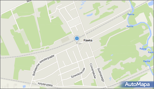 Skierniewice, Bohaterów Westerplatte, mapa Skierniewic