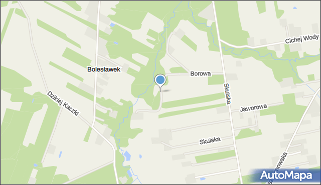 Skuły, Borowa, mapa Skuły