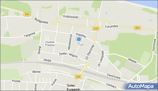 Solec Kujawski, Bohaterów Września, mapa Solec Kujawski