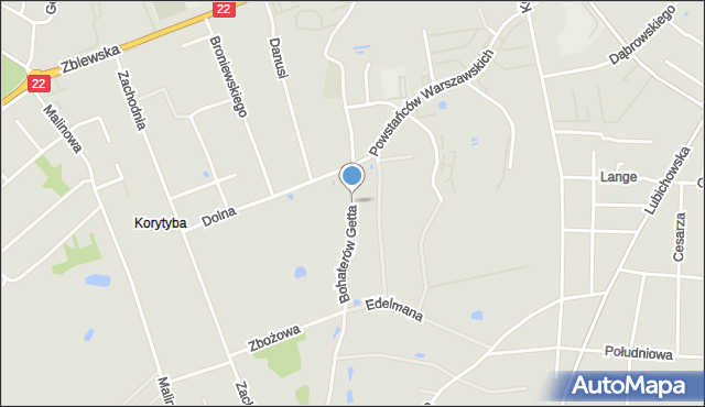 Starogard Gdański, Bohaterów Getta, mapa Starogard Gdański