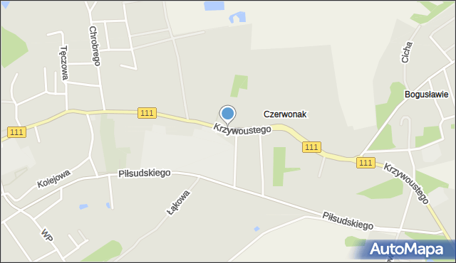 Stepnica, Bolesława Krzywoustego, mapa Stepnica