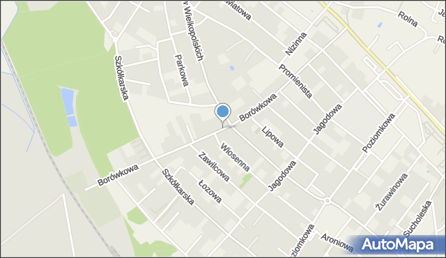 Suchy Las powiat poznański, Borówkowa, mapa Suchy Las powiat poznański