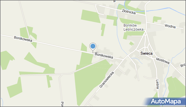 Świeca, Bonikowska, mapa Świeca