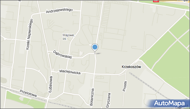 Szczecin, Botaniczna, mapa Szczecina