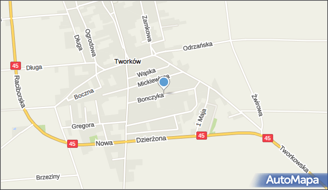 Tworków, Bończyka Norberta, ks., mapa Tworków